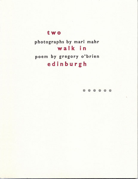 Two Walk in Edinburgh Cover